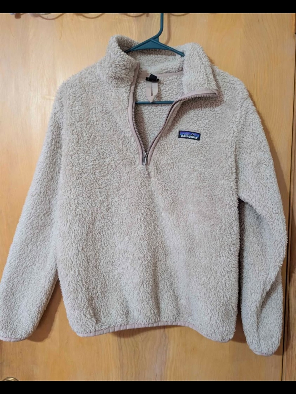 Patagonia Men’s Cream Sherpa Zip Pullover